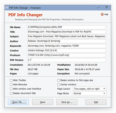 PDF Info Changer